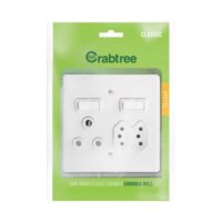 Crabtree 4x4 single + euro sso